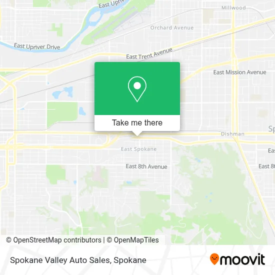 Spokane Valley Auto Sales map