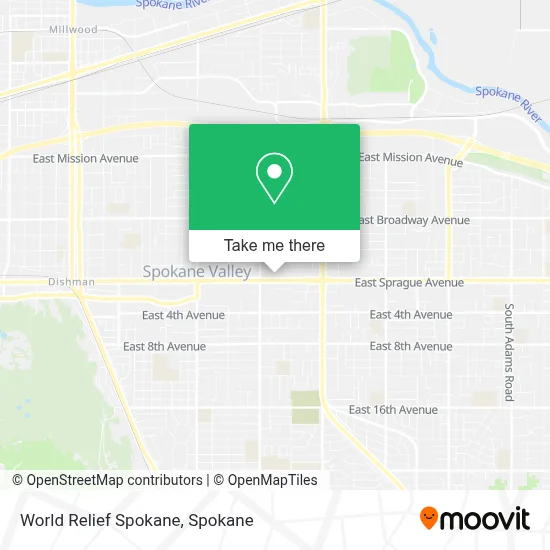 World Relief Spokane map
