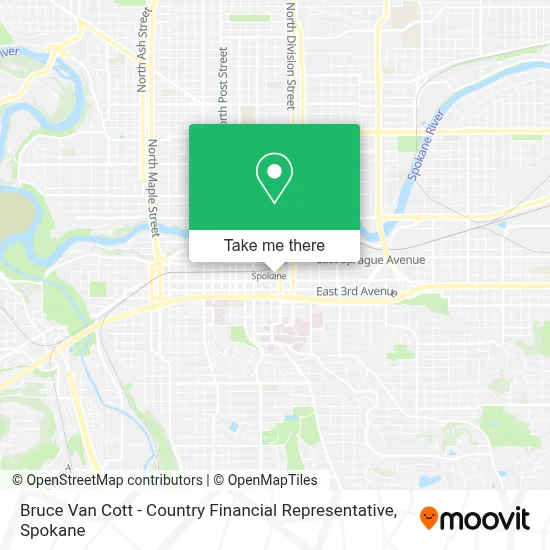 Bruce Van Cott - Country Financial Representative map