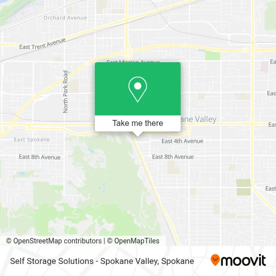 Self Storage Solutions - Spokane Valley map