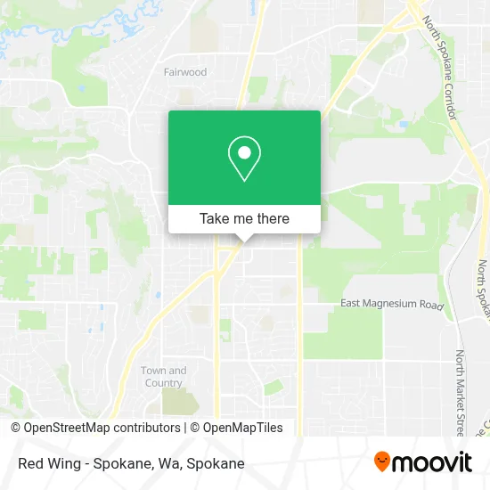 Red Wing - Spokane, Wa map