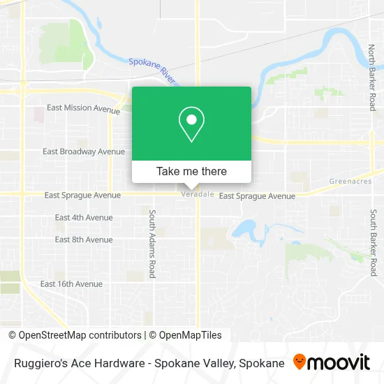 Ruggiero's Ace Hardware - Spokane Valley map