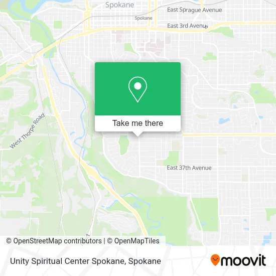 Unity Spiritual Center Spokane map