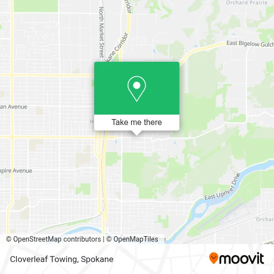 Cloverleaf Towing map