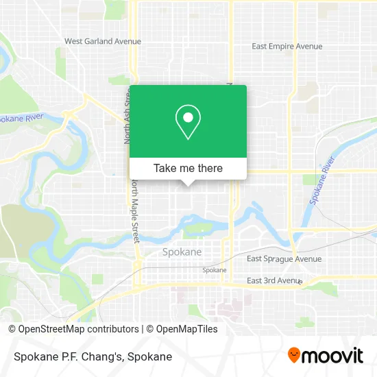 Spokane P.F. Chang's map