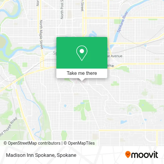 Madison Inn Spokane map