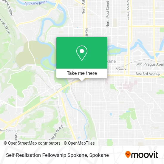 Self-Realization Fellowship Spokane map