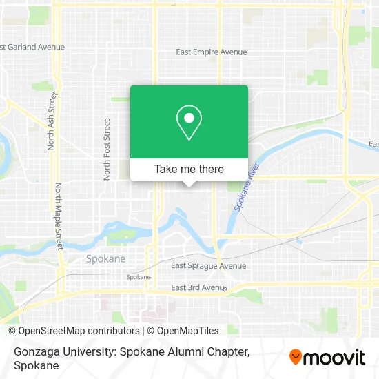Gonzaga University: Spokane Alumni Chapter map