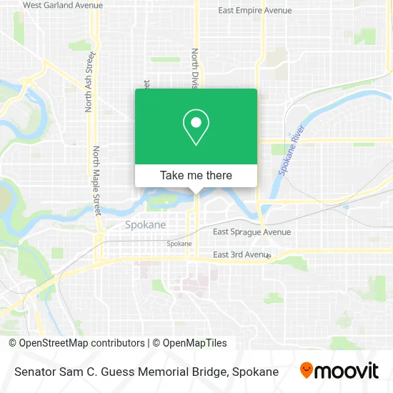Senator Sam C. Guess Memorial Bridge map