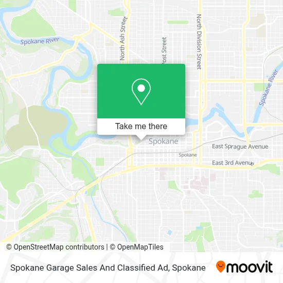 Spokane Garage Sales And Classified Ad map