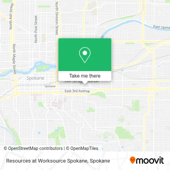 Resources at Worksource Spokane map