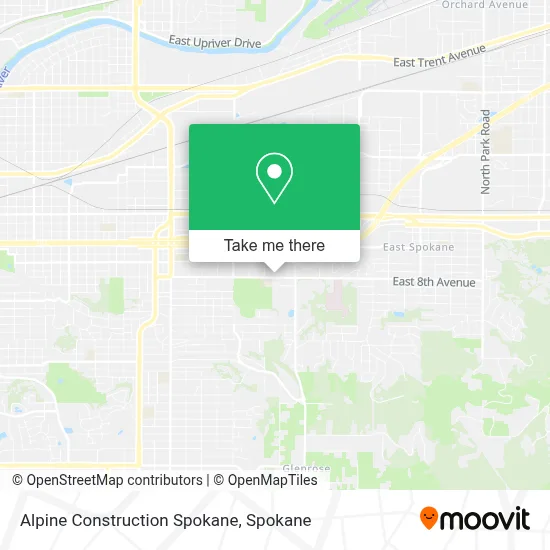 Alpine Construction Spokane map