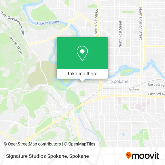 Signature Studios Spokane map