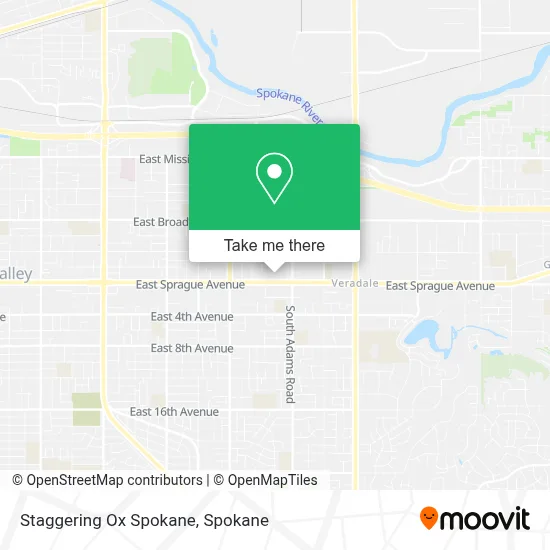 Staggering Ox Spokane map