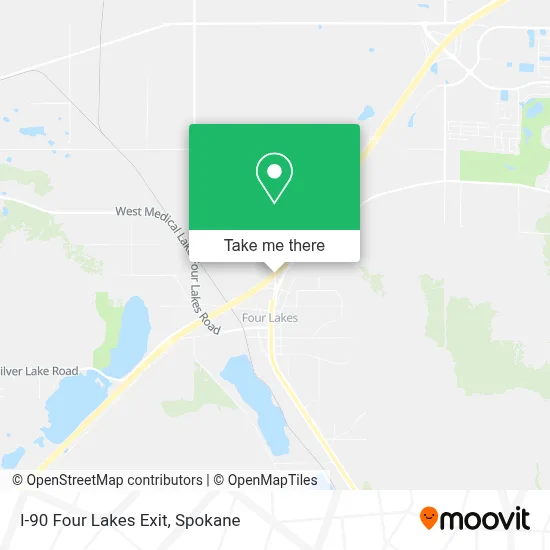 I-90 Four Lakes Exit map