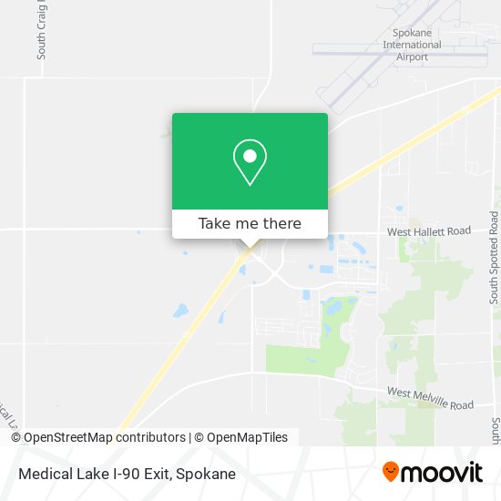 Medical Lake I-90 Exit map