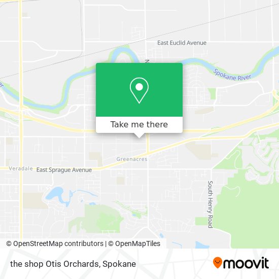 the shop Otis Orchards map