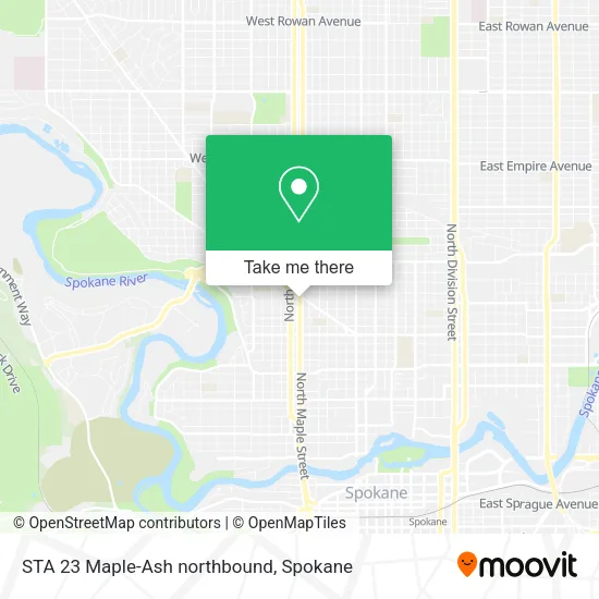Mapa de STA 23 Maple-Ash northbound