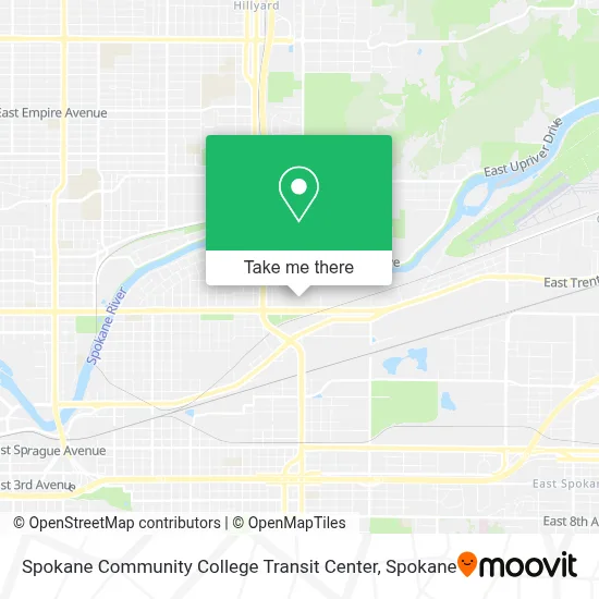 Spokane Community College Transit Center map