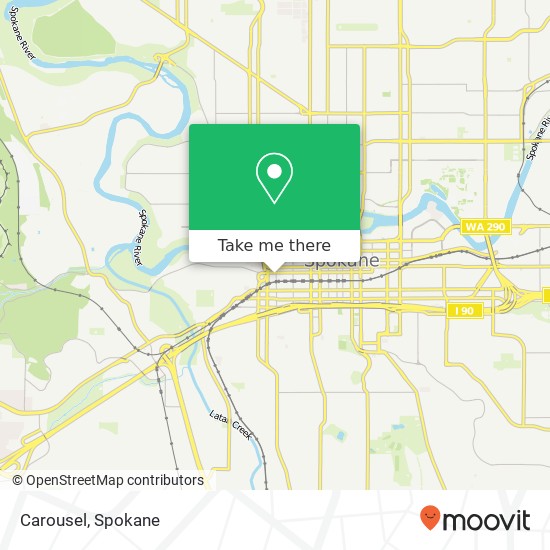 Mapa de Carousel, 110 S Cedar St Spokane, WA 99201