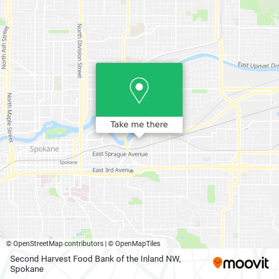 Second Harvest Food Bank of the Inland NW map
