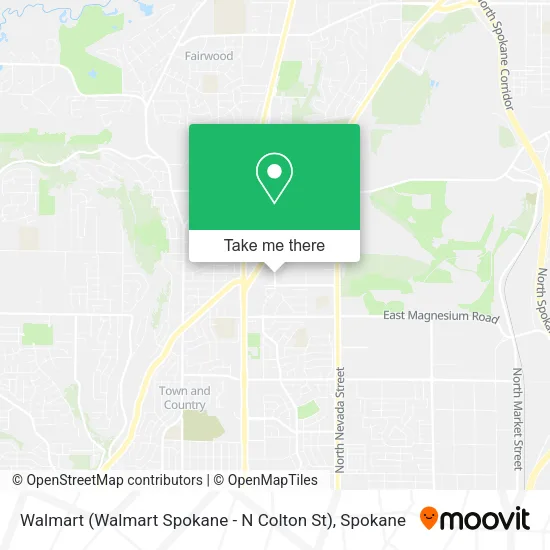Mapa de Walmart (Walmart Spokane - N Colton St)