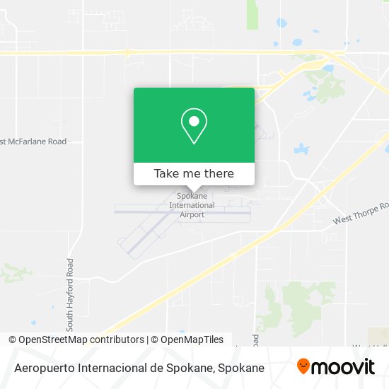 Mapa de Aeropuerto Internacional de Spokane