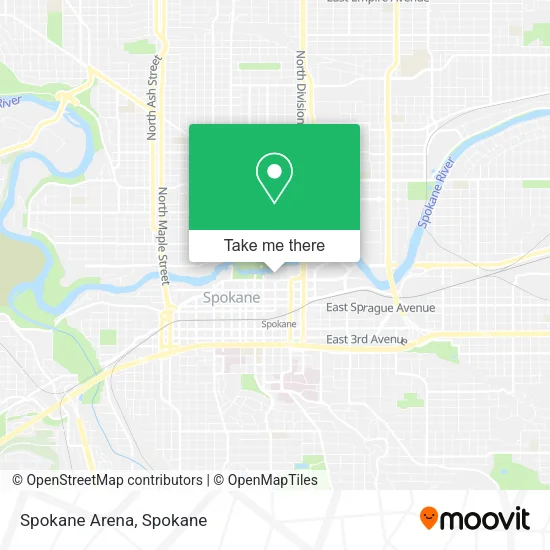Spokane Arena map