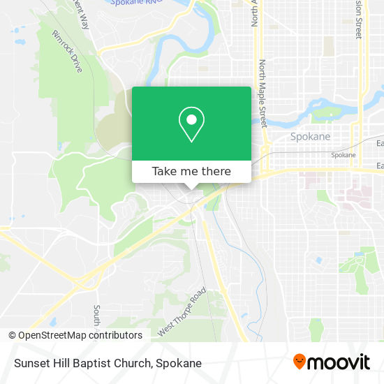 Sunset Hill Baptist Church map