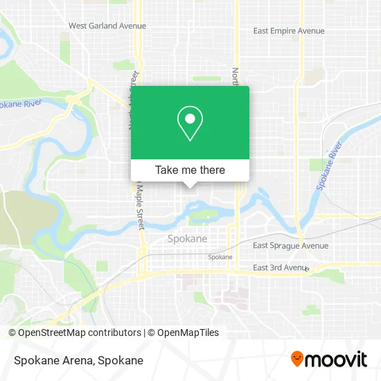 Spokane Arena map