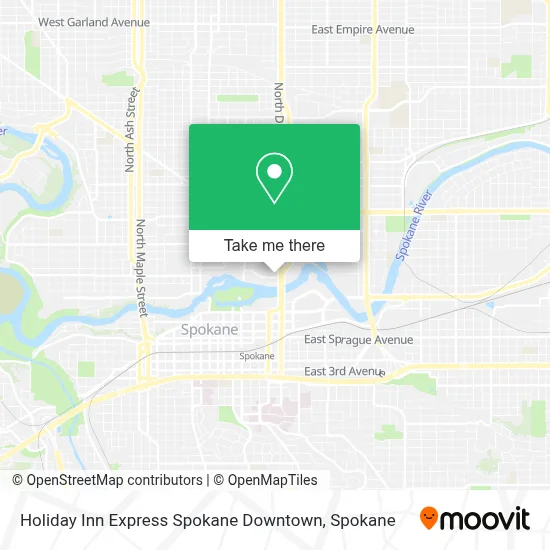 Holiday Inn Express Spokane Downtown map