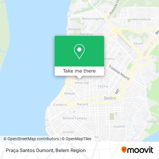 Mapa Praça Santos Dumont