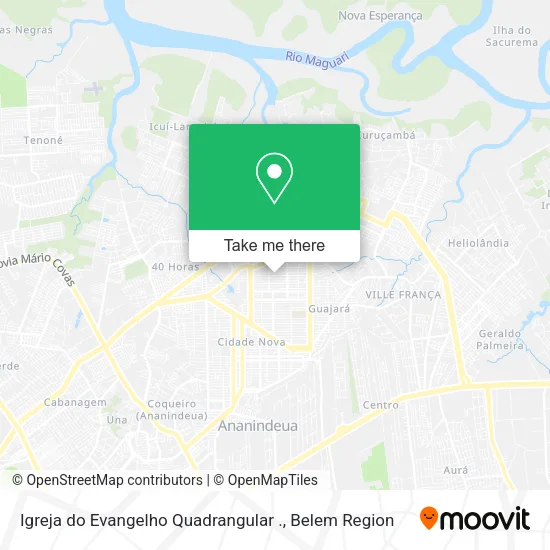 Mapa Igreja do Evangelho Quadrangular .