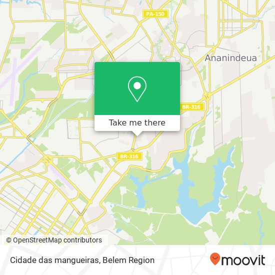 Cidade das mangueiras map