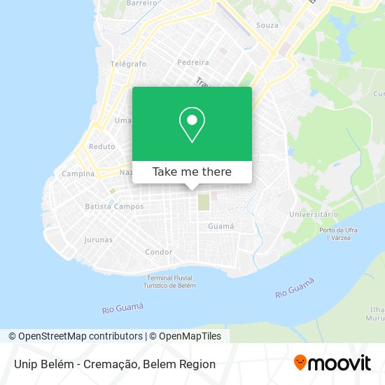 Unip Belém - Cremação map