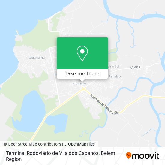 Terminal Rodoviário de Vila dos Cabanos map