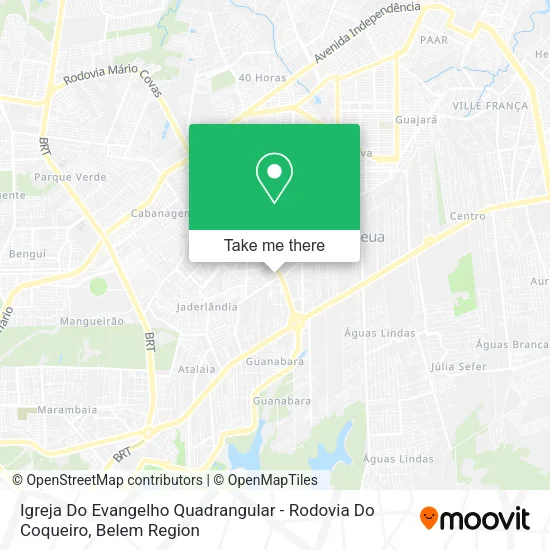 Igreja Do Evangelho Quadrangular - Rodovia Do Coqueiro map