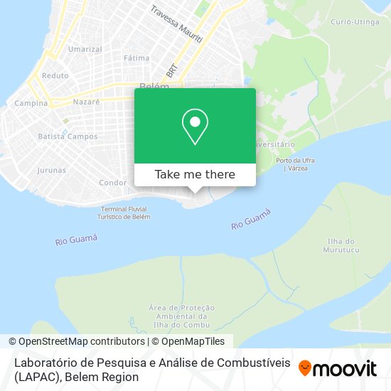 Mapa Laboratório de Pesquisa e Análise de Combustíveis (LAPAC)