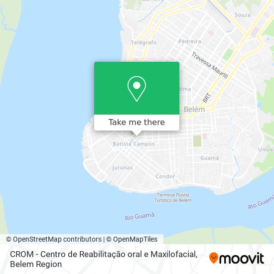 CROM - Centro de Reabilitação oral e Maxilofacial map