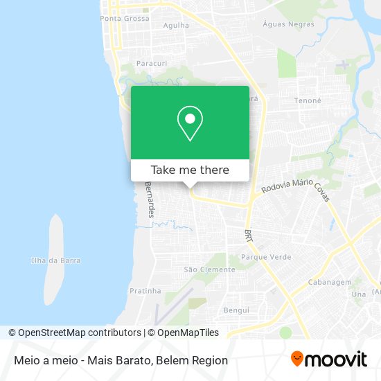 Meio a meio - Mais Barato map