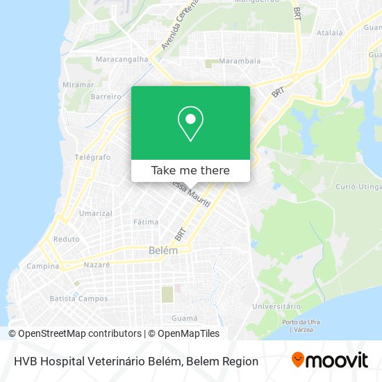 Mapa HVB Hospital Veterinário Belém