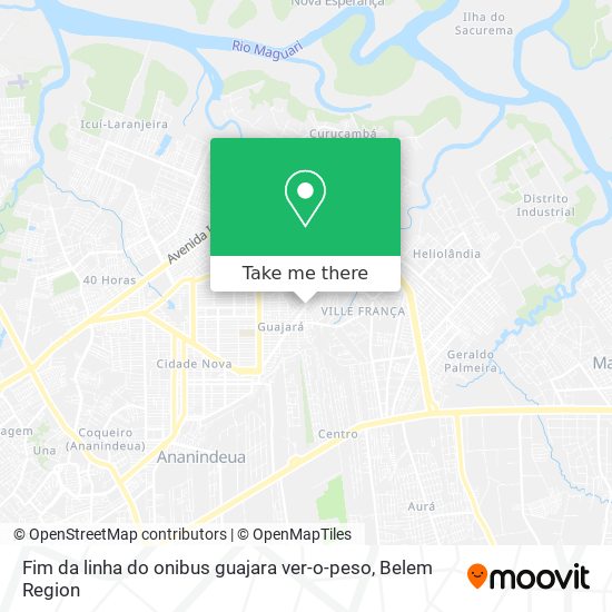 Fim da linha do onibus guajara ver-o-peso map