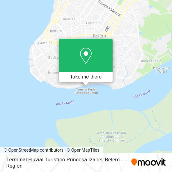 Terminal Fluvial Turistico Princesa Izabel map