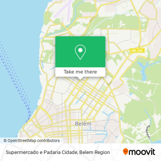 Mapa Supermercado e Padaria Cidade