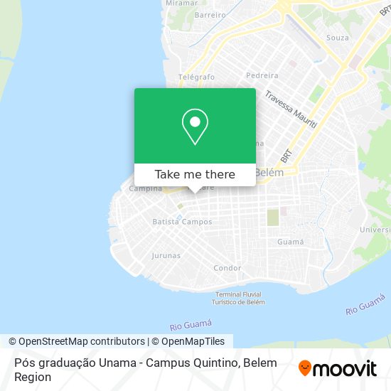 Pós graduação Unama - Campus Quintino map