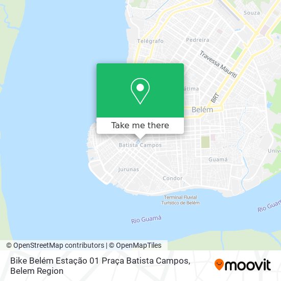 Mapa Bike Belém Estação 01 Praça Batista Campos