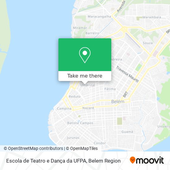 Mapa Escola de Teatro e Dança da UFPA