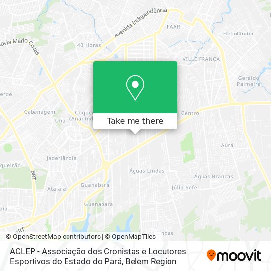 ACLEP - Associação dos Cronistas e Locutores Esportivos do Estado do Pará map