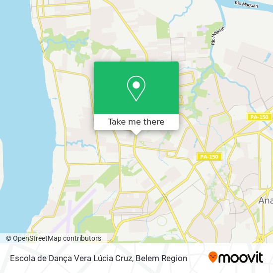 Mapa Escola de Dança Vera Lúcia Cruz