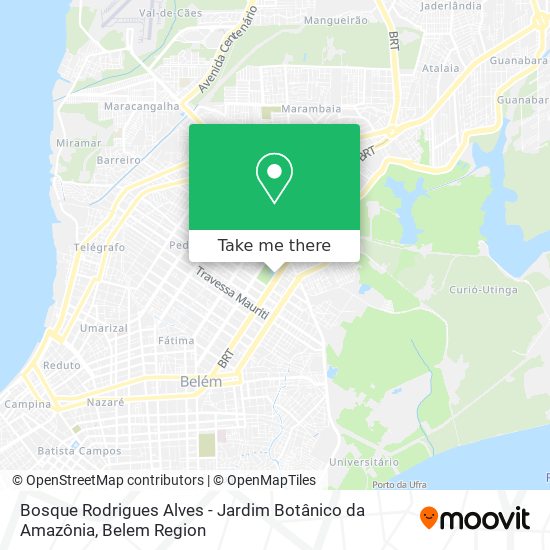 Mapa Bosque Rodrigues Alves - Jardim Botânico da Amazônia